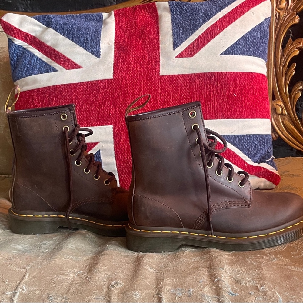 Dr. Martens Dark Brown 1460 Crazy Horse Leather Boots | Barely Worn - Picture 5 of 15